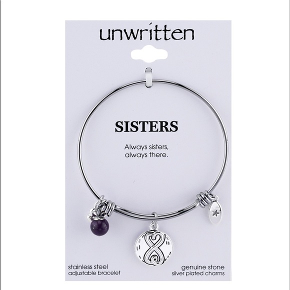 Unwritten Jewelry - NWT❣️”Unwritten” Adjustable “Sisters” Bangle